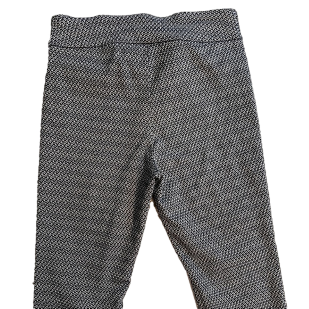 Dana Buchman Knit Tummy Control Pull On Ankle Dress Pants Geo Cubes Size S - Picture 6 of 12